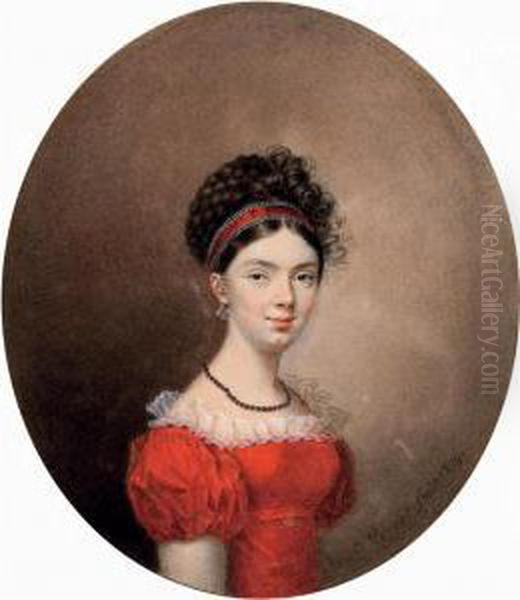 Portrait Of Countess Maria Ivanovna De Traversay Oil Painting by Carle Vernet