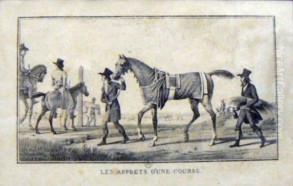 Les Apprets D'une Course by Carle Vernet