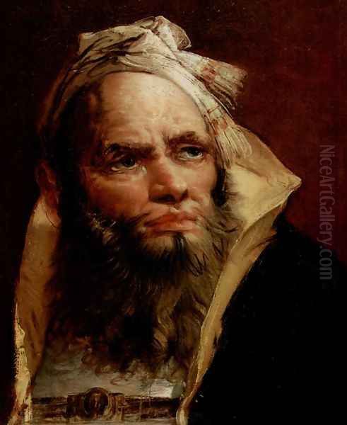 Head of an Oriental Oil Painting by Giovanni Battista Tiepolo