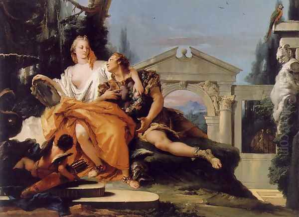 Rinaldo and Armida 2 Oil Painting by Giovanni Battista Tiepolo