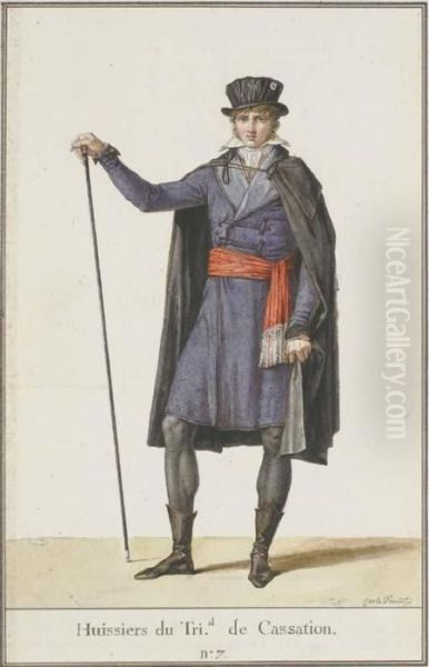 A Bailiff Of The Supreme Court Of Appeal Oil Painting by Carle Vernet