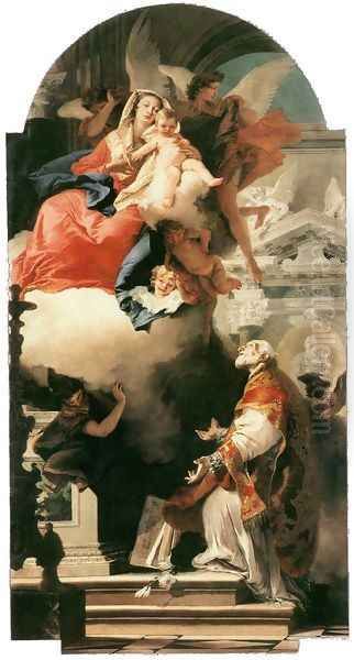 The Virgin Appearing to St Philip Neri Oil Painting by Giovanni Battista Tiepolo