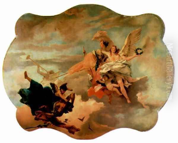 Triumph of Fortitudo and the Sapienzia Oil Painting by Giovanni Battista Tiepolo