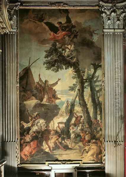 The Gathering of Manna Oil Painting by Giovanni Battista Tiepolo