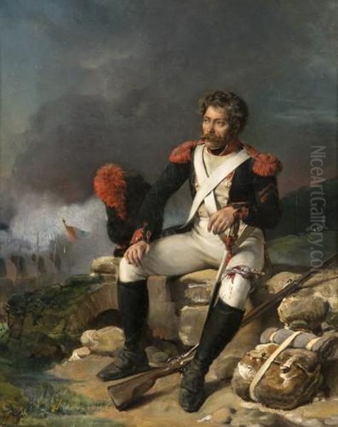 Le Grenadier Blesse Oil Painting by Horace Vernet