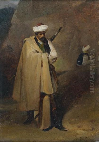 Guerrier Turc Oil Painting by Horace Vernet