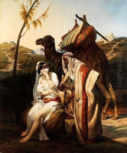 Juda Und Tamar Oil Painting by Horace Vernet