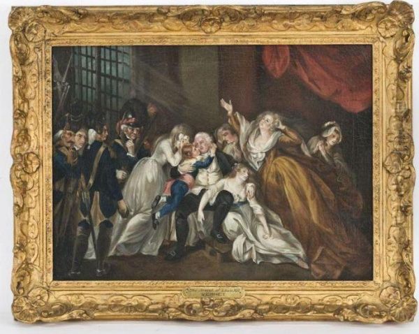 Interior Scene Portraying The Arrest Of Louis Xvi Oil Painting by Horace Vernet