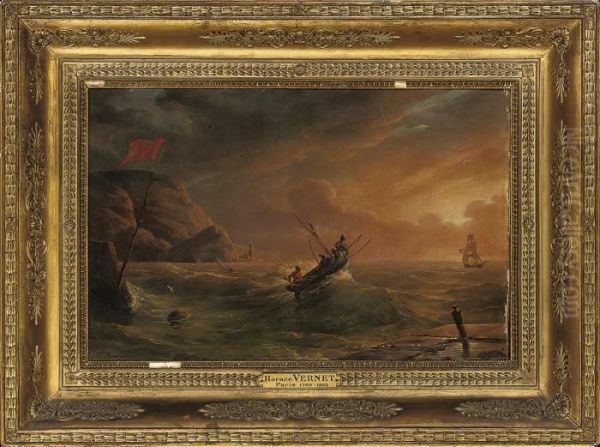 Rowing Out Oil Painting by Horace Vernet