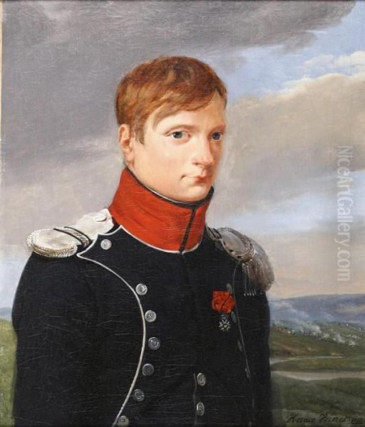 Portrait D'officier Oil Painting by Horace Vernet