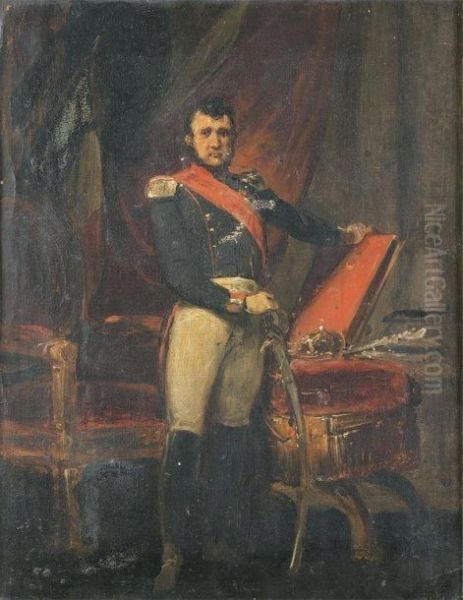 Portrait De Louis-philippe Oil Painting by Horace Vernet