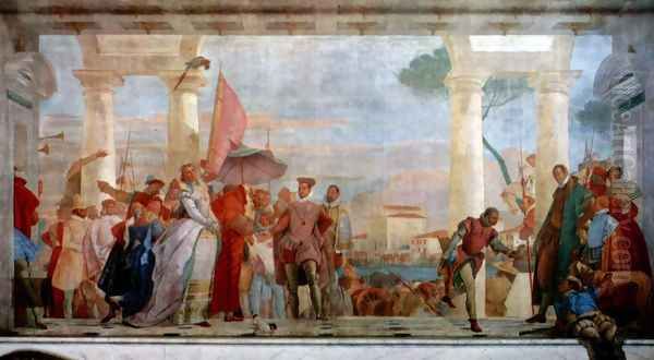 The reception of Henrich III Oil Painting by Giovanni Battista Tiepolo