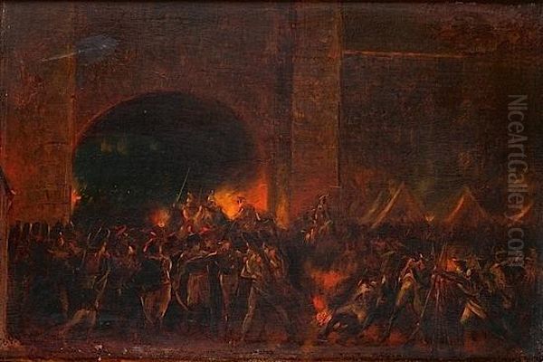 Episode Du Siege De Saragosse Oil Painting by Horace Vernet