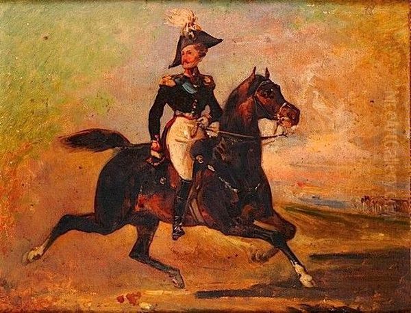 Portrait Presume Du Tsar Nicolas Ier Oil Painting by Horace Vernet