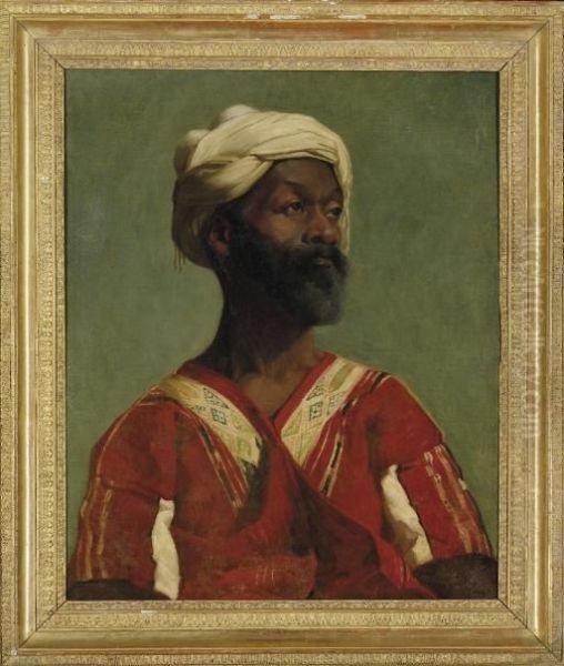 A Moor In Traditional Robes Oil Painting by Horace Vernet