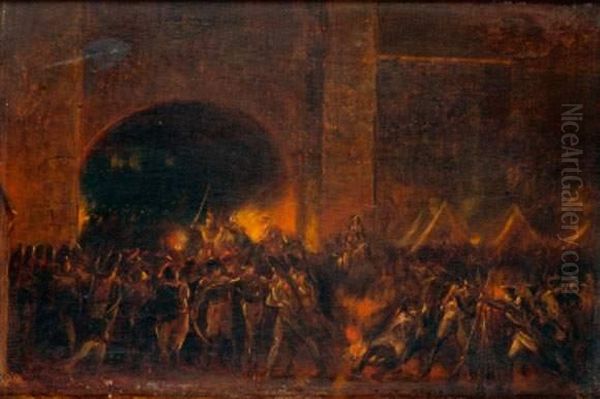 Un Episode Du Siege De Saragosse Oil Painting by Horace Vernet