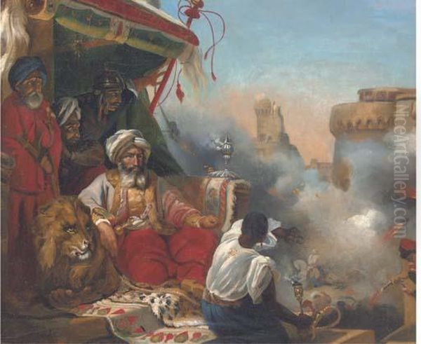 Mohammed Ali's Massacre Of The Marmelukes At Cairo Oil Painting by Horace Vernet