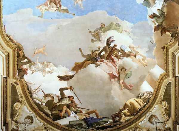 The Apotheosis of the Pisani Family [detail 1] Oil Painting by Giovanni Battista Tiepolo