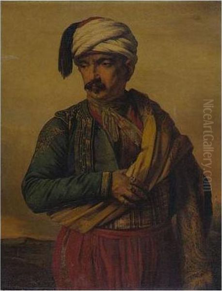 Portrait Of An Eastern Nobleman Oil Painting by Horace Vernet