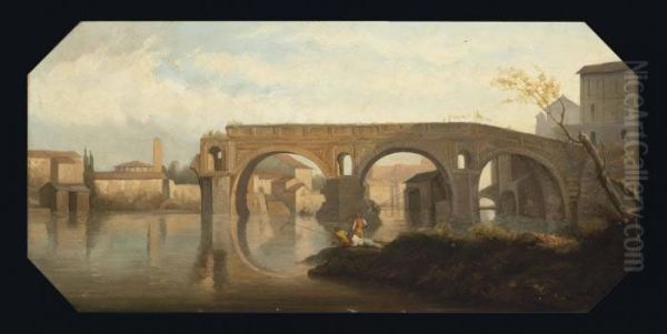 The Ponte Rotto, Rome Oil Painting by Claude-joseph Vernet