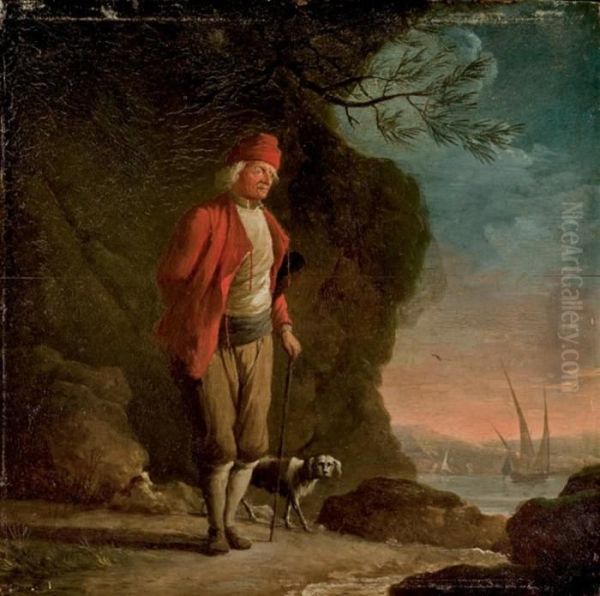 Portrait D'annibal Camoux Oil Painting by Claude-joseph Vernet