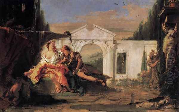 Rinaldo and Armida 1 Oil Painting by Giovanni Battista Tiepolo