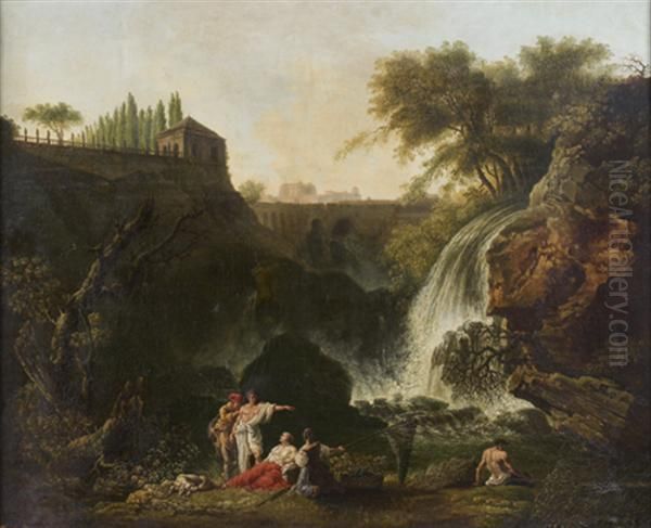 Cascatelles De Tivoli Oil Painting by Claude-joseph Vernet