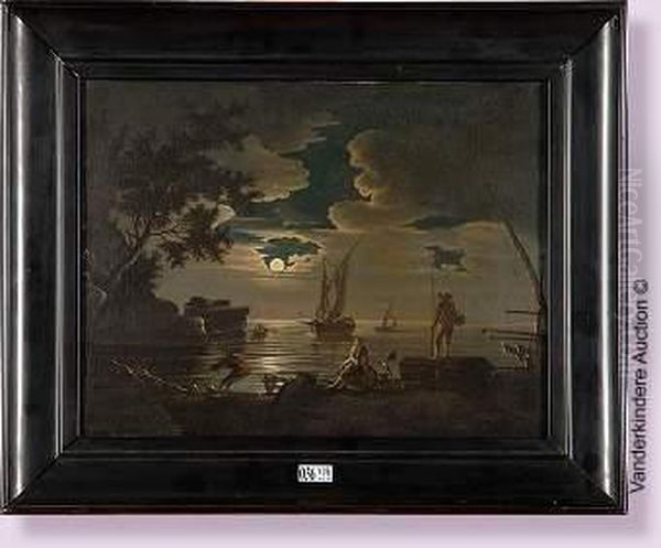 La Belle Nuit Oil Painting by Claude-joseph Vernet