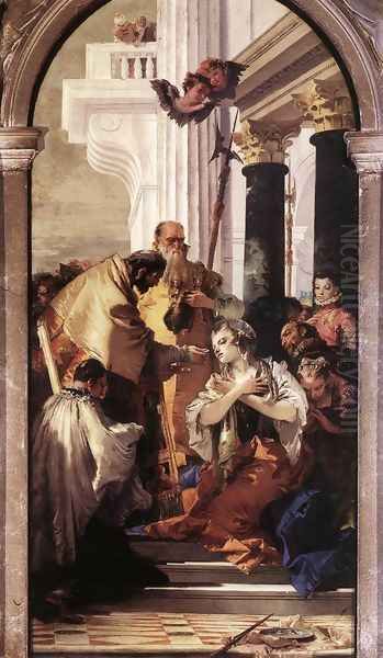 Last Communion of St Lucy Oil Painting by Giovanni Battista Tiepolo