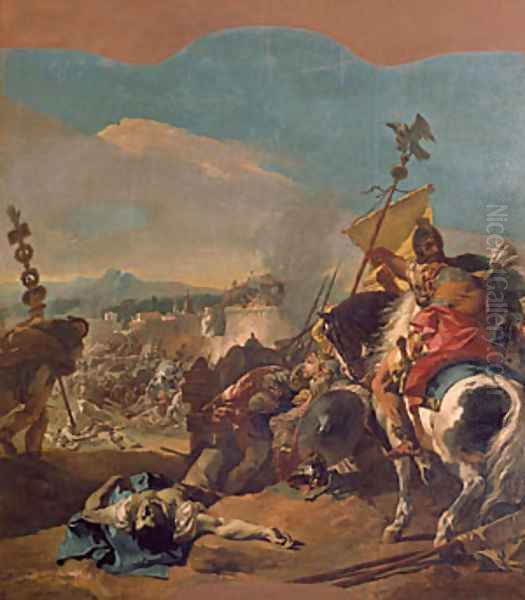 The Capture of Carthage 1725 Oil Painting by Giovanni Battista Tiepolo