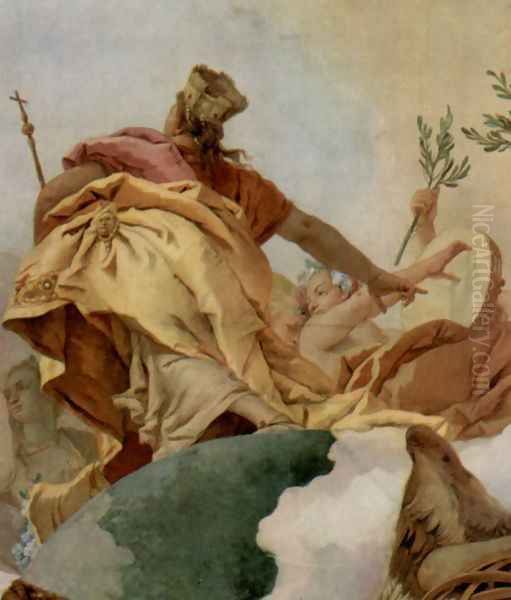 Apotheosis of the Family Pisani, detail 2 Oil Painting by Giovanni Battista Tiepolo