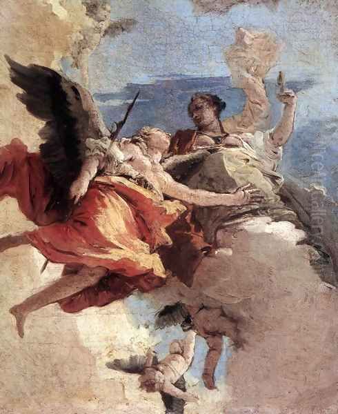 Allegory of Strength and Wisdom Oil Painting by Giovanni Battista Tiepolo