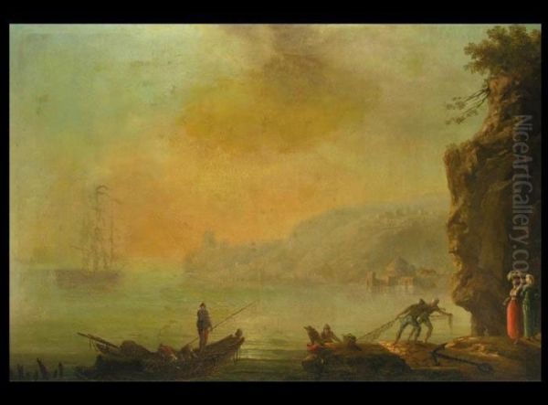 Kustenlandschaft Oil Painting by Claude-joseph Vernet