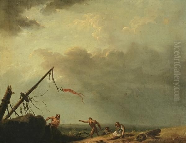 Shipwreck Oil Painting by Claude-joseph Vernet