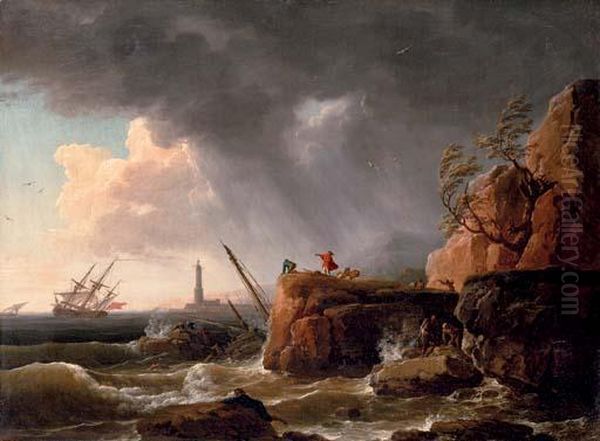 The Tempest Oil Painting by Claude-joseph Vernet