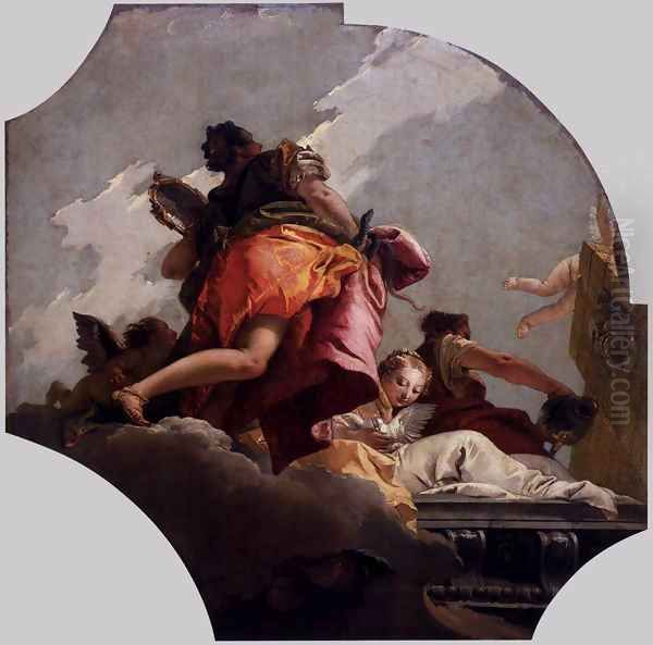 Prudence, Sincerity, and Temperance 2 Oil Painting by Giovanni Battista Tiepolo