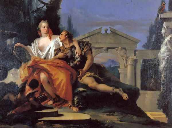 Rinaldo and Armida 3 Oil Painting by Giovanni Battista Tiepolo