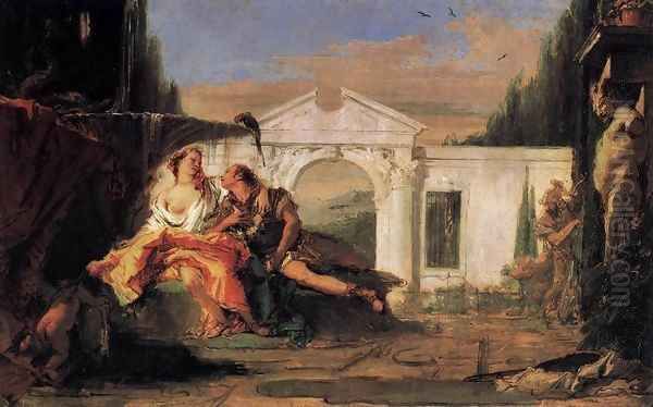 Rinaldo and Armida 4 Oil Painting by Giovanni Battista Tiepolo