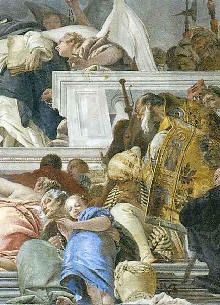 The Institution of the Rosary (detail) 3 Oil Painting by Giovanni Battista Tiepolo