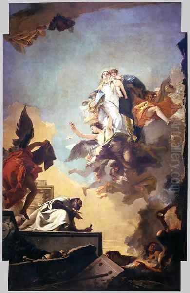 Apparition of the Virgin to St Simon Stock 2 Oil Painting by Giovanni Battista Tiepolo