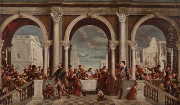 Das Gastmahl Im Hause Des Levi Oil Painting by Paolo Veronese (Caliari)