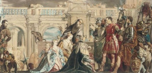 The Family Of Darius Before Alexander Oil Painting by Paolo Veronese (Caliari)