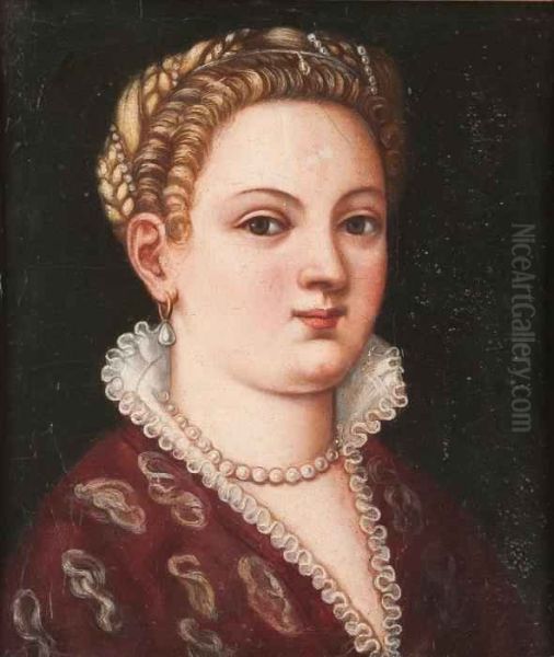 Portrait Der Dogaressa Zilia Priuli Oil Painting by Paolo Veronese (Caliari)