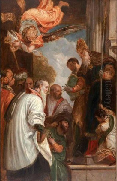 The Consecration Of Saintnicholas Of Myra Oil Painting by Paolo Veronese (Caliari)