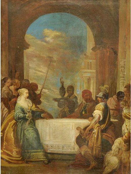 Festa Veneziana Oil Painting by Paolo Veronese (Caliari)