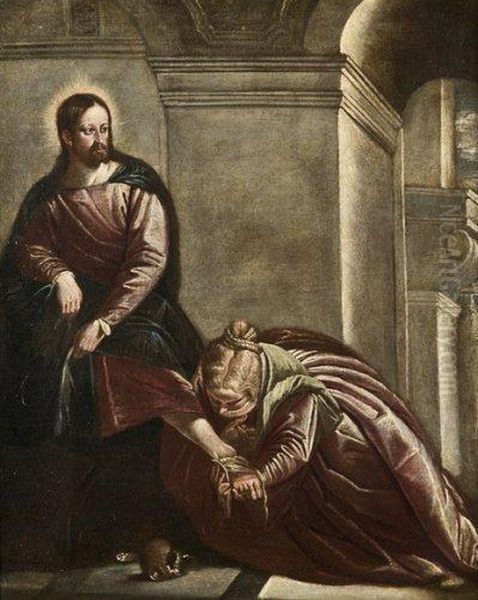 Le Christ Et Marie-madeleine Oil Painting by Paolo Veronese (Caliari)