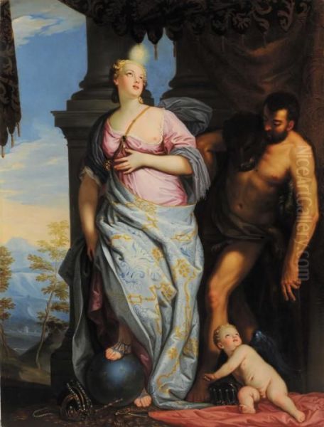 Allegoria Della Saggezza E Della Forza Allegoria Della Virtu E Del
Vizio Oil Painting by Paolo Veronese (Caliari)