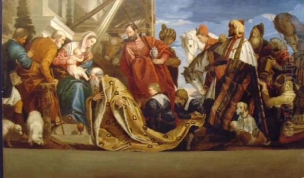 Monogrammiert J. H Oil Painting by Paolo Veronese (Caliari)