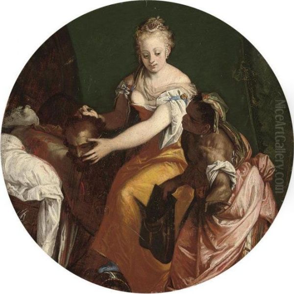 Judith With The Head Of Holofernes Oil Painting by Paolo Veronese (Caliari)