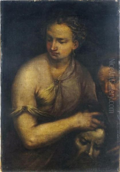 Judith With The Head Of Holofernes Oil Painting by Paolo Veronese (Caliari)